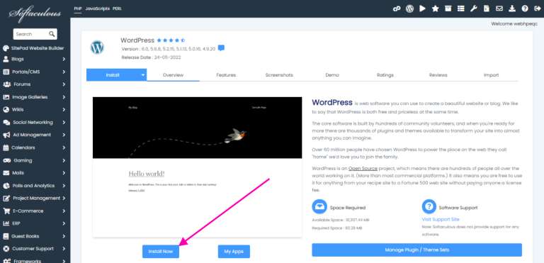 Install WordPress 2