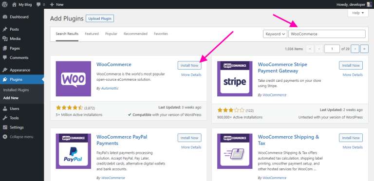 Install and activate WooCommerce 2