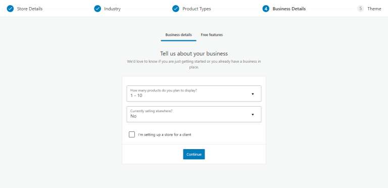 Use the WooCommerce Wizard to configure your store 4