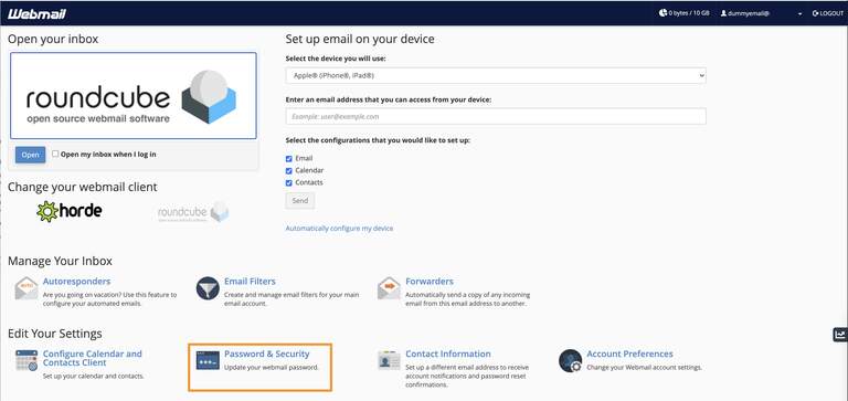 How to Change Your Email Account’s Password through cPanel and Webmail Interface6