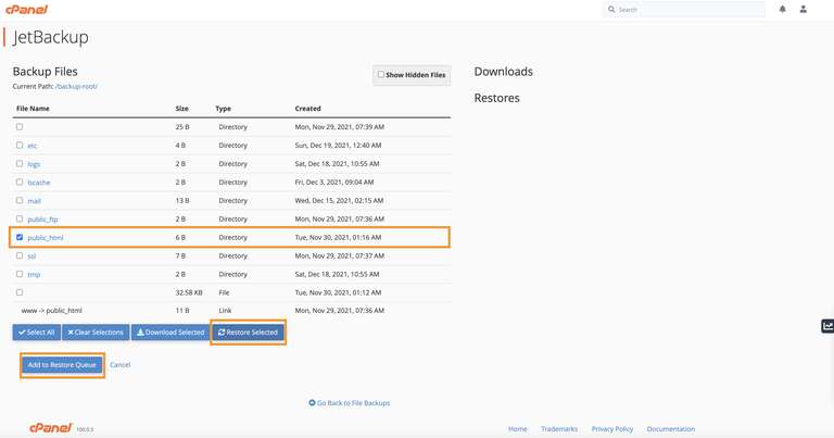 How to Restore Your Website3